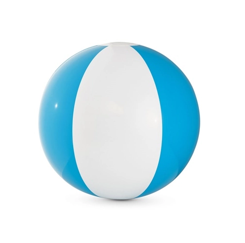 azul claro CRUISE. Pelota de playa hinchable en PVC opaco