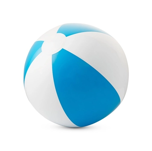 azul claro CRUISE. Pelota de playa hinchable en PVC opaco