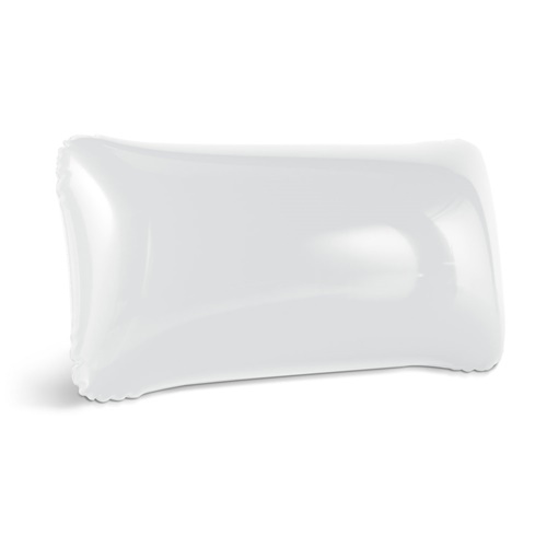 white TIMOR. Cojín de playa hinchable de PVC opaco