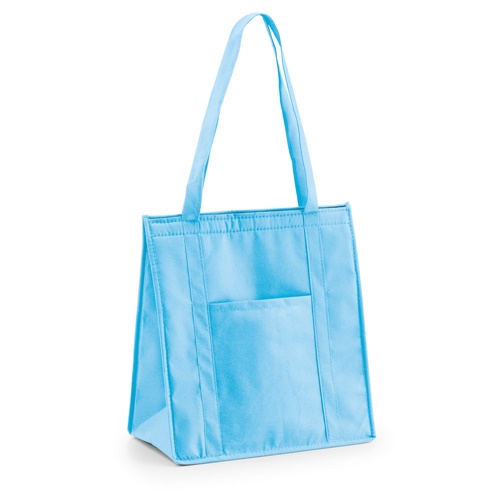azul claro ROTTERDAM. Bolsa nevera 10 L en non-woven (80 g/m²)