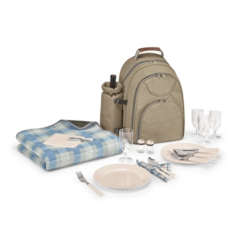 VILLA. Mochila térmica de picnic en poliéster reciclado de alta densidad 600D