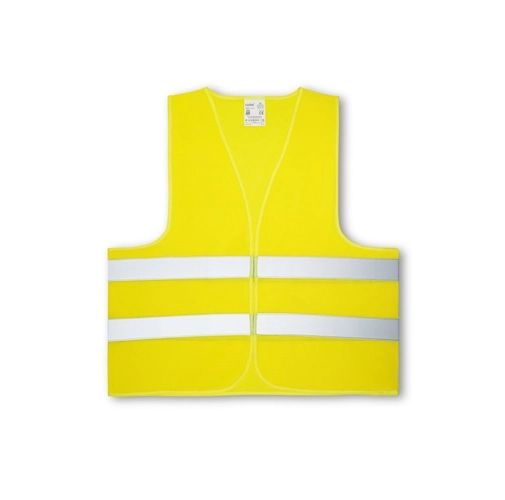 YELLOWSTONE. Chaleco de alta visibilidad hecho en poliéster 100%