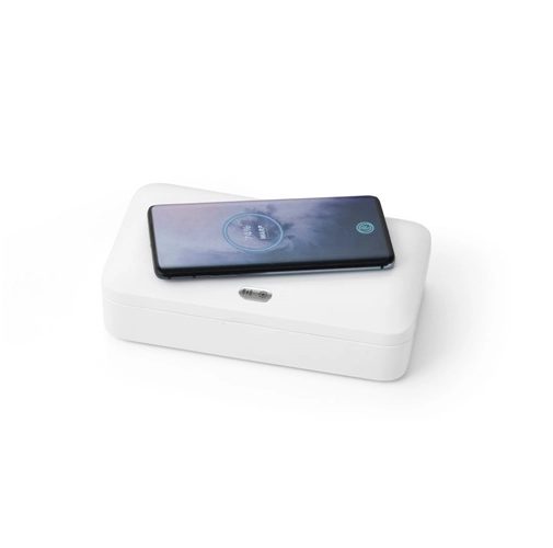 white BACTOUT. Caja esterilizadora UV cargador Inalámbrico rápido