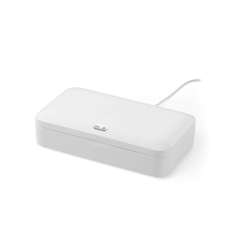 white BACTOUT. Caja esterilizadora UV cargador Inalámbrico rápido
