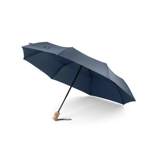 RIVER. Paraguas plegable poliéster reciclado (100% rPET) 190T con apertura y cierre automático