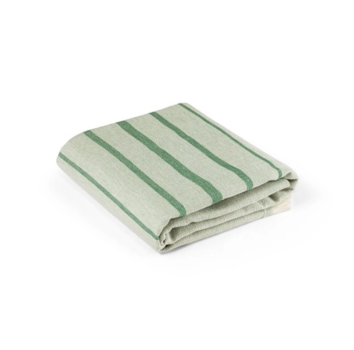 green CAPLAN. Toalla multifuncional (260 g/m²) fabricada en algodón ligero y resistente (90%) y algodón reciclado (10%)