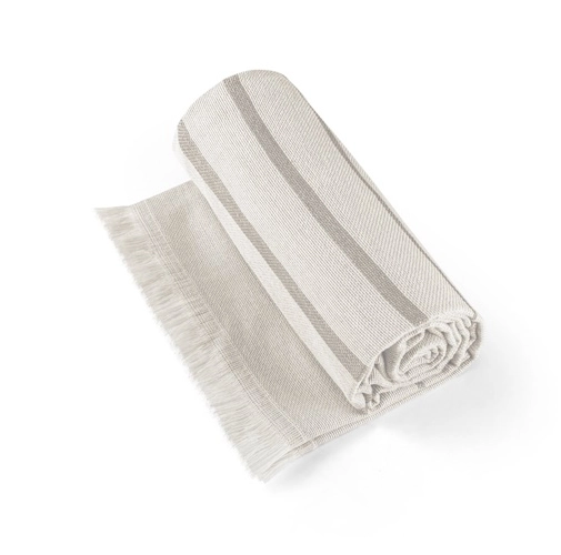 gris claro CAPLAN. Toalla multifuncional (260 g/m²) fabricada en algodón ligero y resistente (90%) y algodón reciclado (10%)