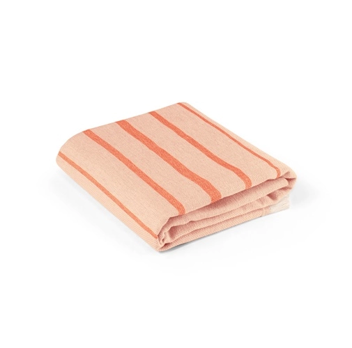 orange CAPLAN. Toalla multifuncional (260 g/m²) fabricada en algodón ligero y resistente (90%) y algodón reciclado (10%)