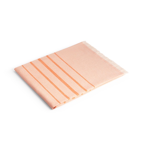 orange CAPLAN. Toalla multifuncional (260 g/m²) fabricada en algodón ligero y resistente (90%) y algodón reciclado (10%)