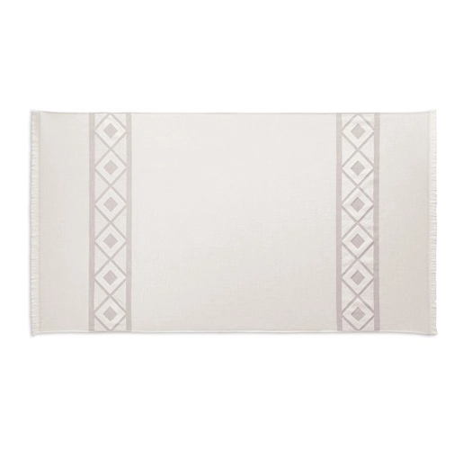 gris claro MALEK. Toalla de baño y multifuncional (350g/m²) fabricada en algodón ligero y resistente (85%) y algodón reciclado (15%)