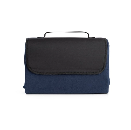 blue RILEY. Manta polar con asa de transporte y solapa (180 g/m²)