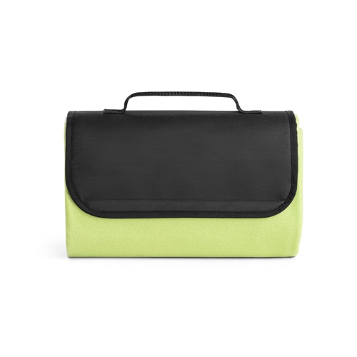 verde claro RILEY. Manta polar con asa de transporte y solapa (180 g/m²)