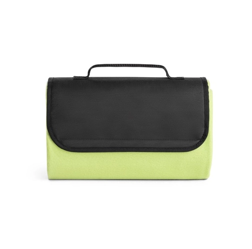 verde claro RILEY. Manta polar con asa de transporte y solapa (180 g/m²)