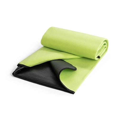 verde claro RILEY. Manta polar con asa de transporte y solapa (180 g/m²)