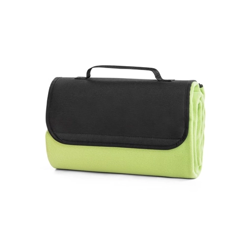 verde claro RILEY. Manta polar con asa de transporte y solapa (180 g/m²)