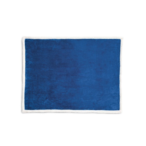 azul royal HEIDEN. Manta polar reversible (190 g/m²) con cinta de raso y tarjeta personalizada
