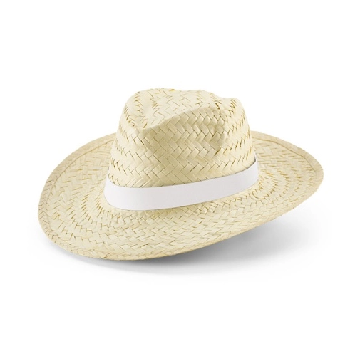 EDWARD RIB. Sombrero de paja natural con cinta sublimada
