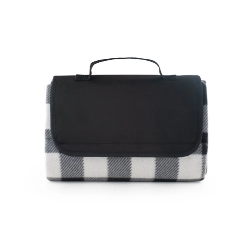 black RILEY II. Manta de picnic forrada en EPE (180 g/m²)