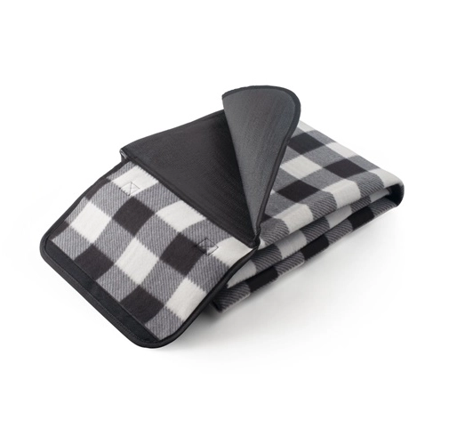 black RILEY II. Manta de picnic forrada en EPE (180 g/m²)