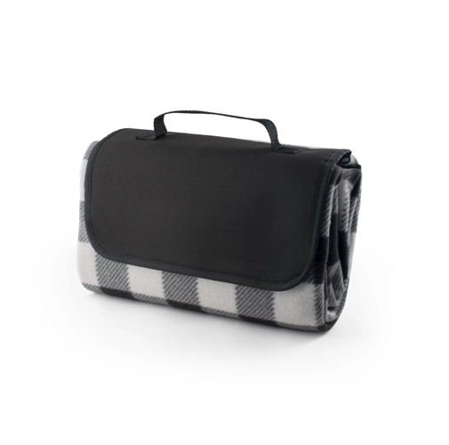 black RILEY II. Manta de picnic forrada en EPE (180 g/m²)
