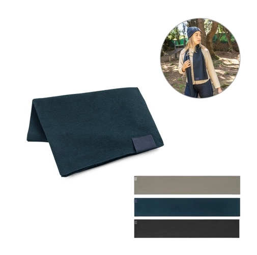 SERENITY. Bufanda de poliéster reciclado (100% rPET) con detalle cosido para personalizar