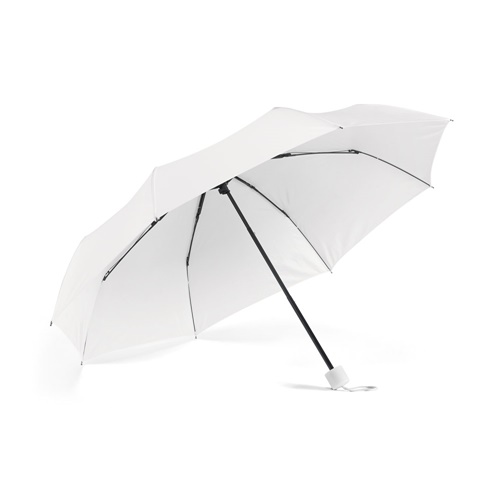 white MARIA. Paraguas plegable de poliéster 190T