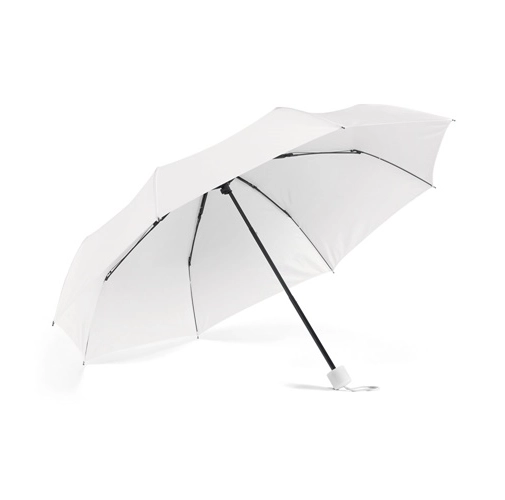 white MARIA. Paraguas plegable de poliéster 190T