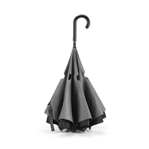 gray ANGELA. Paraguas plegable reversible 190T pongee