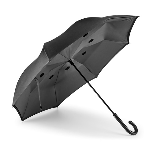 gray ANGELA. Paraguas plegable reversible 190T pongee