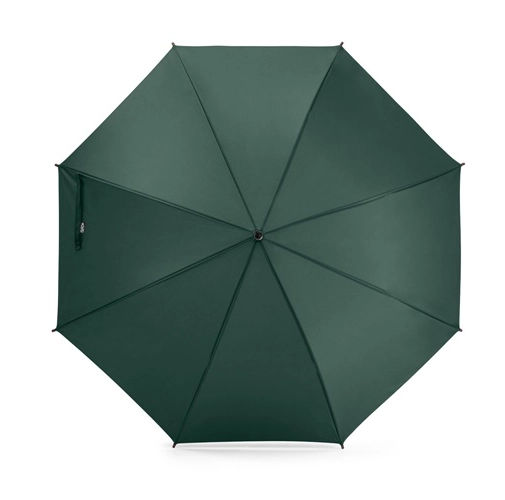 verde oscuro APOLO. Paraguas fabricado en pongee poliéster reciclado (100% rPET) con apertura automática