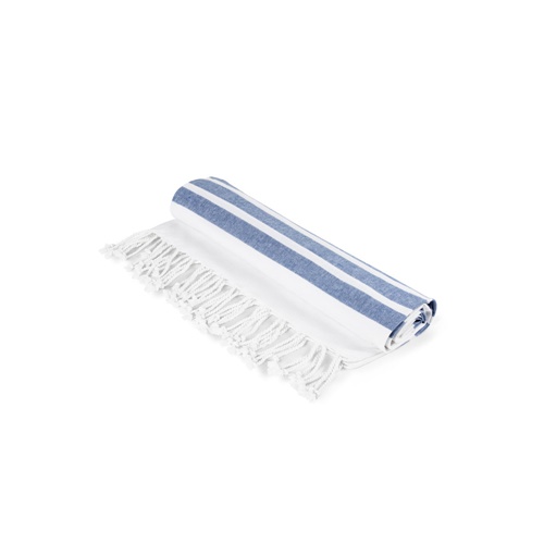 azul marino SARDENHA. Toalla de playa de algodón (70% reciclado) y poliéster (30% reciclado) (180 g/m²)