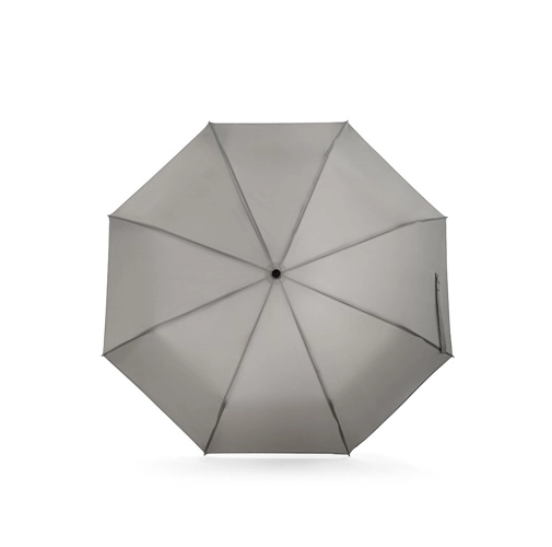 gris claro AIDEN. Paraguas de 53 cm de poliéster reciclado (100 % rPET) pongee 190T, plegable en 3 secciones