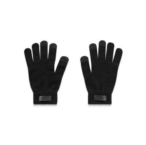 black BURROW. Guantes de poliéster reciclado (100 % rPET) con puntas táctiles