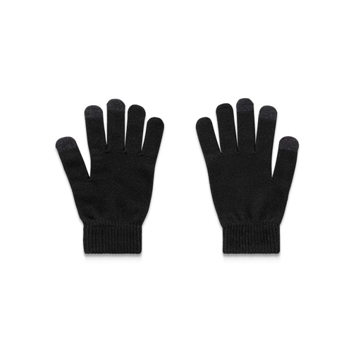 black BURROW. Guantes de poliéster reciclado (100 % rPET) con puntas táctiles