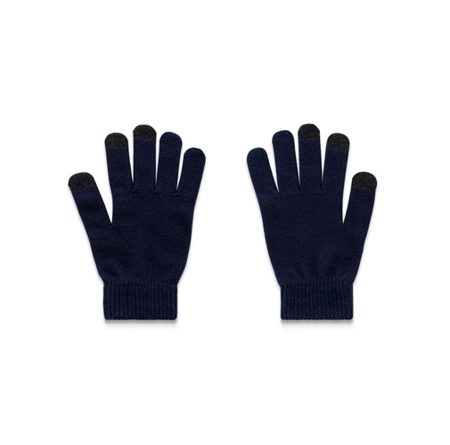 azul marino BURROW. Guantes de poliéster reciclado (100 % rPET) con puntas táctiles