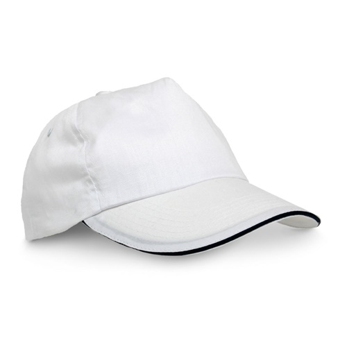 white CLAIRE. Gorra sandwich de 100% poliéster