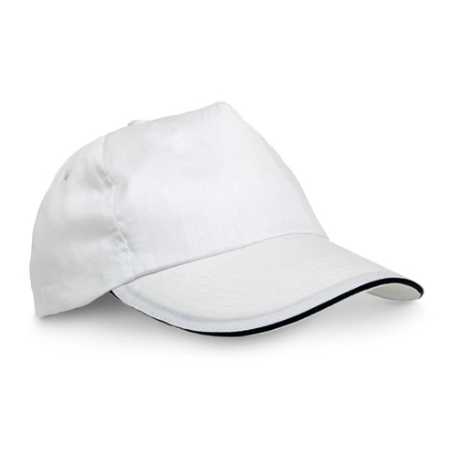 white CLAIRE. Gorra sandwich de 100% poliéster
