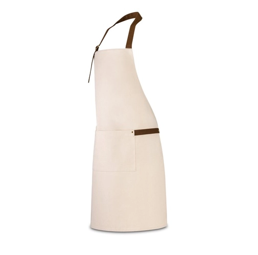 HOLM. Delantal de lona 100% algodón (320 g/m²) con detalles metálicos