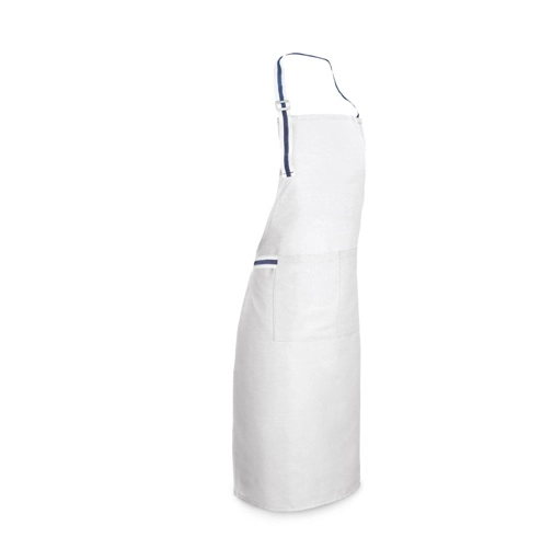 white GINGER. Delantal en algodón y poliéster