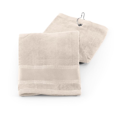 beige GOLFI. Toalla de algodón multifuncional (430 g/m²)