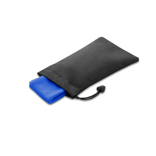 azul royal BERNAL. Toalla deportiva refrescante de poliéster reciclado (100% rPET)