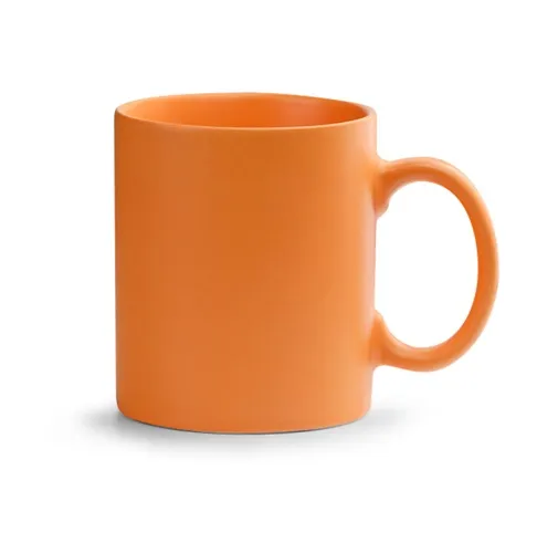orange BARINE MATTE. Taza de cerámica 350 mL