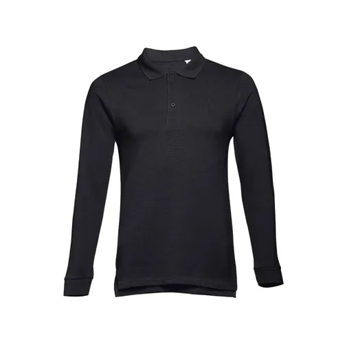 black THC BERN. Polo de manga larga para hombre