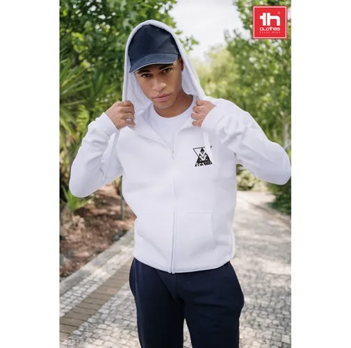 THC AMSTERDAM. Sudadera para hombre, con cremallera y capucha
