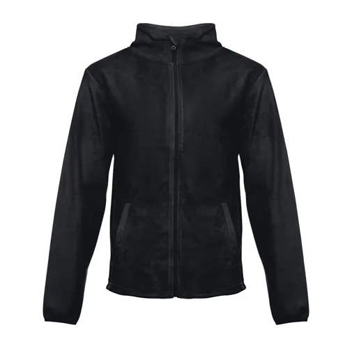 black THC HELSINKI. Chaqueta polar para hombre, con cremallera