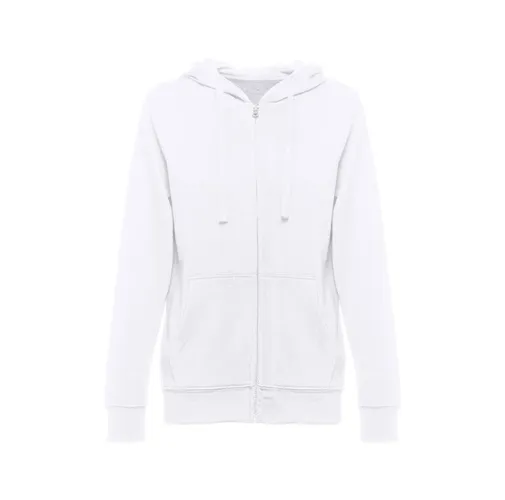 white THC AMSTERDAM WOMEN WH. Sudadera de mujer con cremallera y capucha
