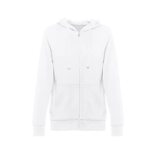 white THC AMSTERDAM WOMEN WH. Sudadera de mujer con cremallera y capucha