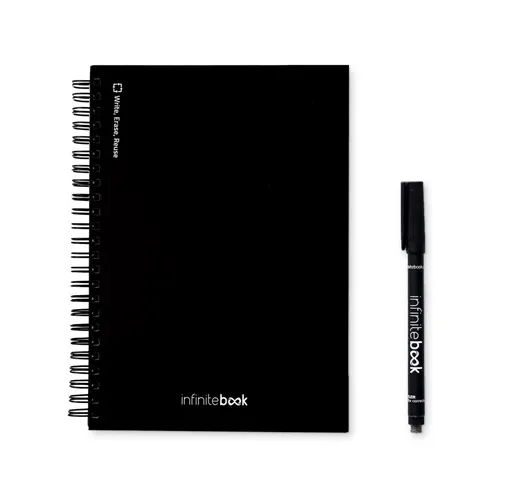 black STARTER KIT INFINITEBOOK A5. El set incluye un \
