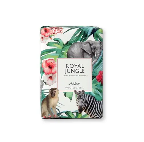 gris claro ROYAL JUNGLE. Jabones enriquecidos con arcilla verde (160g)