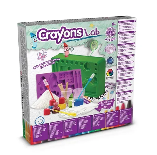 white Crayon Factory Kit III. Juego educativo suministrado con una bolsa de regalo de papel kraft (100 g/m²)
